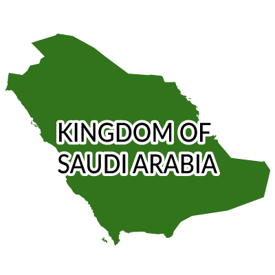 サウジアラビア王国無料フリーイラスト｜英語(緑)